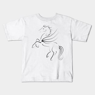 Sweet Rearing Pegasus Kids T-Shirt